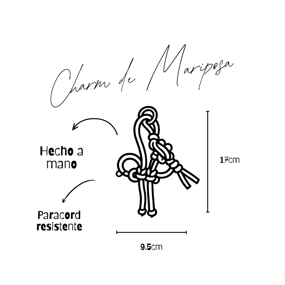 Charm de Mariposa - Naranja & Azul